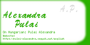 alexandra pulai business card